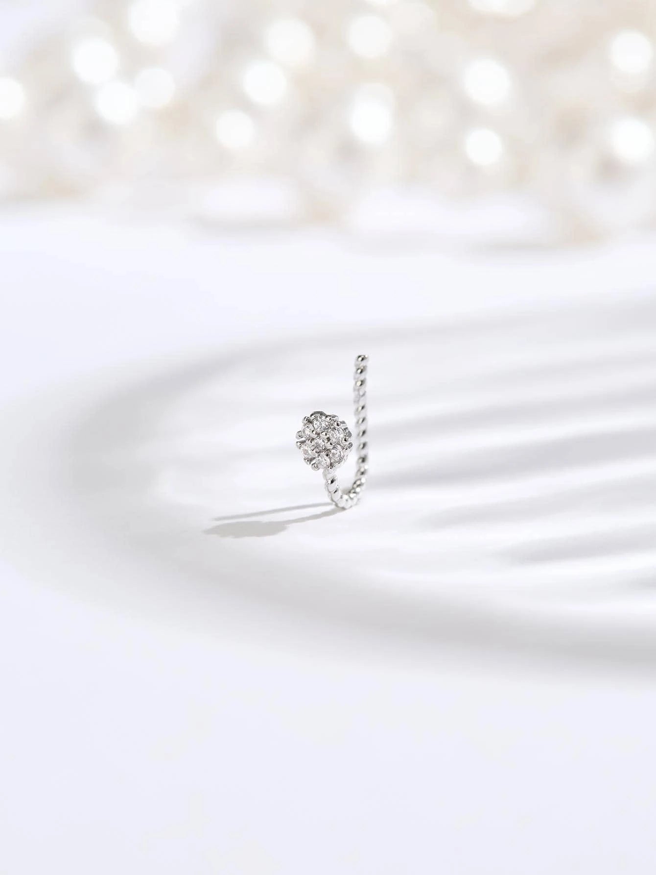 5869 b01-12 Cuff de nariz adorno zirconia cúbica