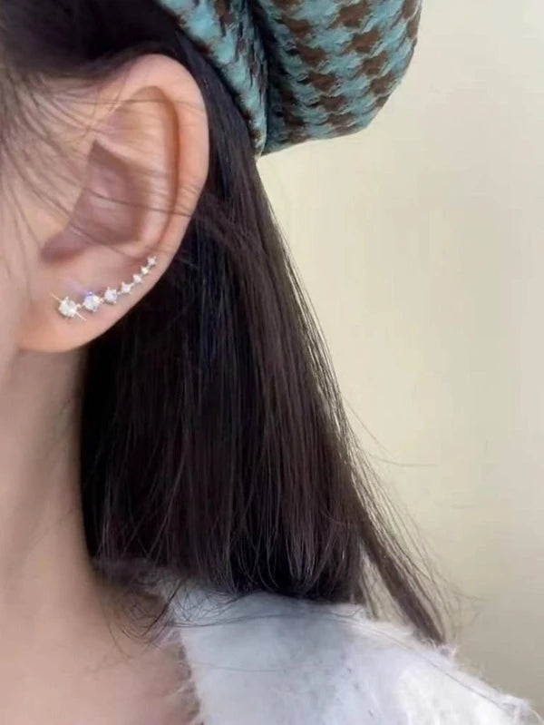 7840 b03-02 Un par Pendientes de mujer con diseño de diamante de imitación