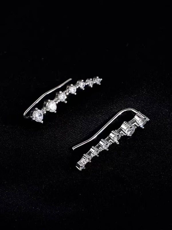 7840 b03-02 Un par Pendientes de mujer con diseño de diamante de imitación