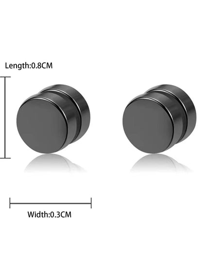 8684 b01-25 Pendientes magnéticos de acero de titanio