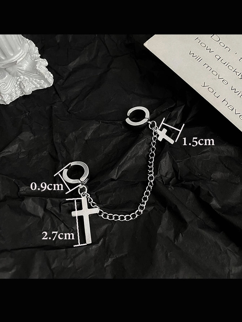 14303 1b-035 Ear Cuff cruzado 1 Pza