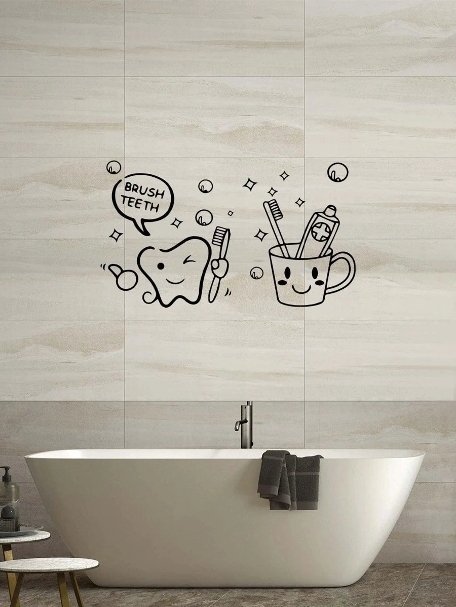 12458 1b-042 Calcomanía de pared para cuarto de baño 1 pza