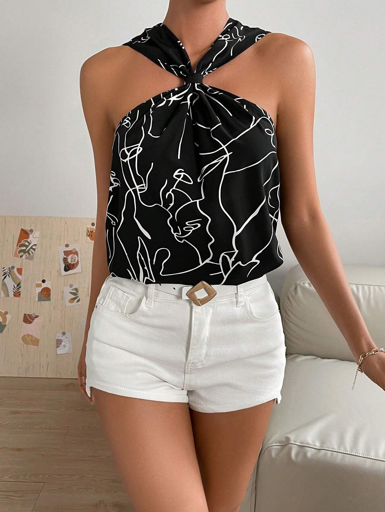 17416 1t-007 Blusa figura abstracta 1 Pza