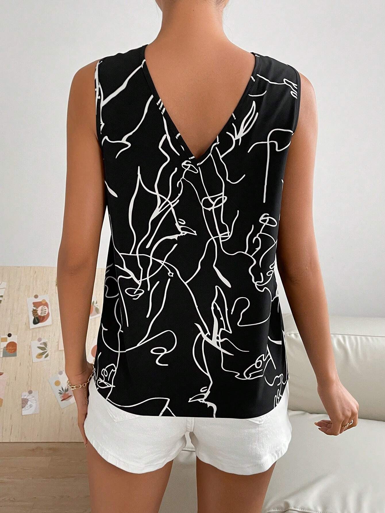17416 1t-007 Blusa figura abstracta 1 Pza