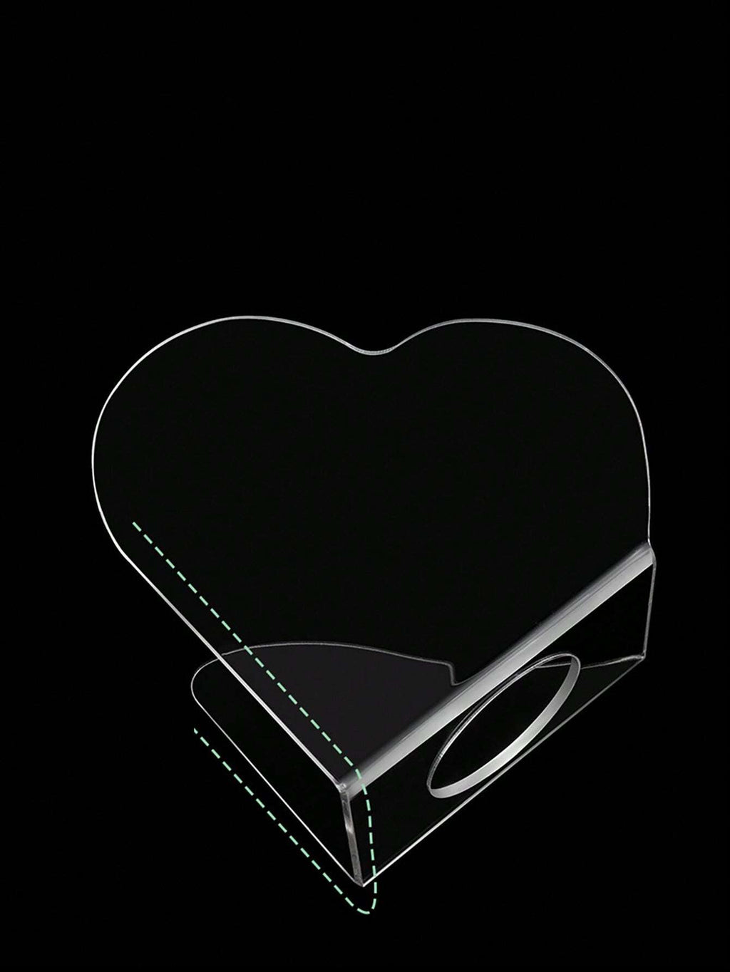 10220 1b-007 Una paleta para base con diseño de corazón