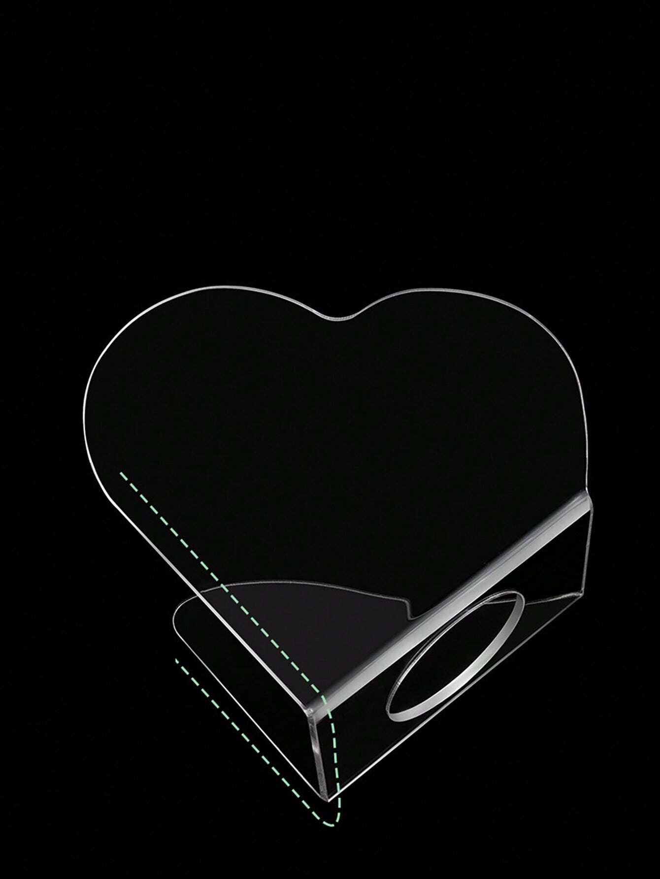 10220 1b-007 Una paleta para base con diseño de corazón