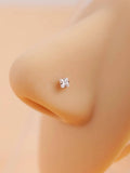 16297 1b-052 4 piezas Aro para la nariz adorno zirconia cúbica