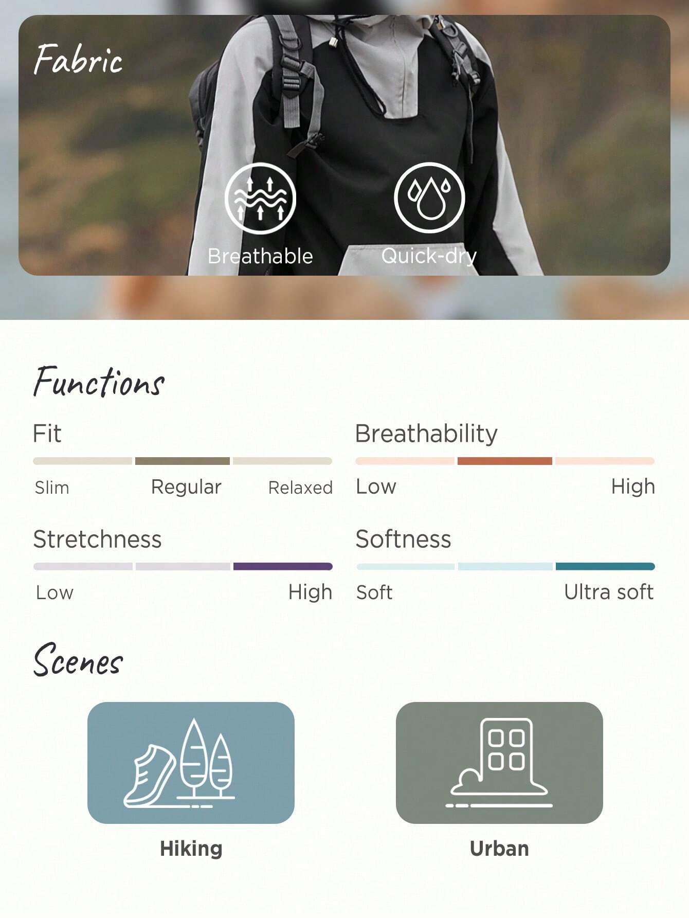 6122 1a-137 Cazaca de color combinado con bolsillo de canguro con capucha caparazón blando