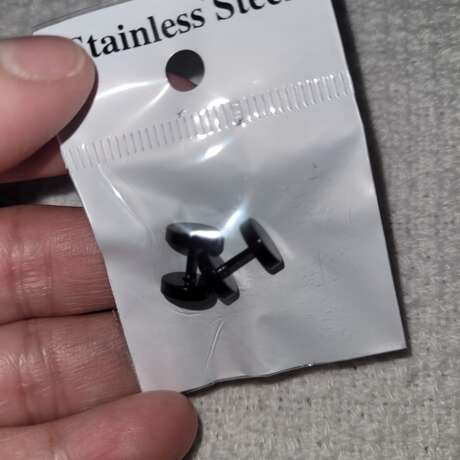 6900 b01-09 Hombres Pendientes chaqueta con diseño redondo