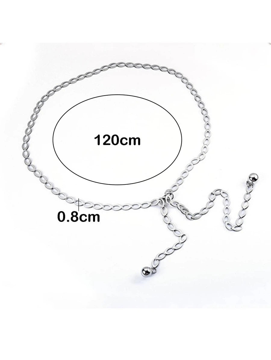 12273  1b-052 Cinturon Plateado 1 Pza