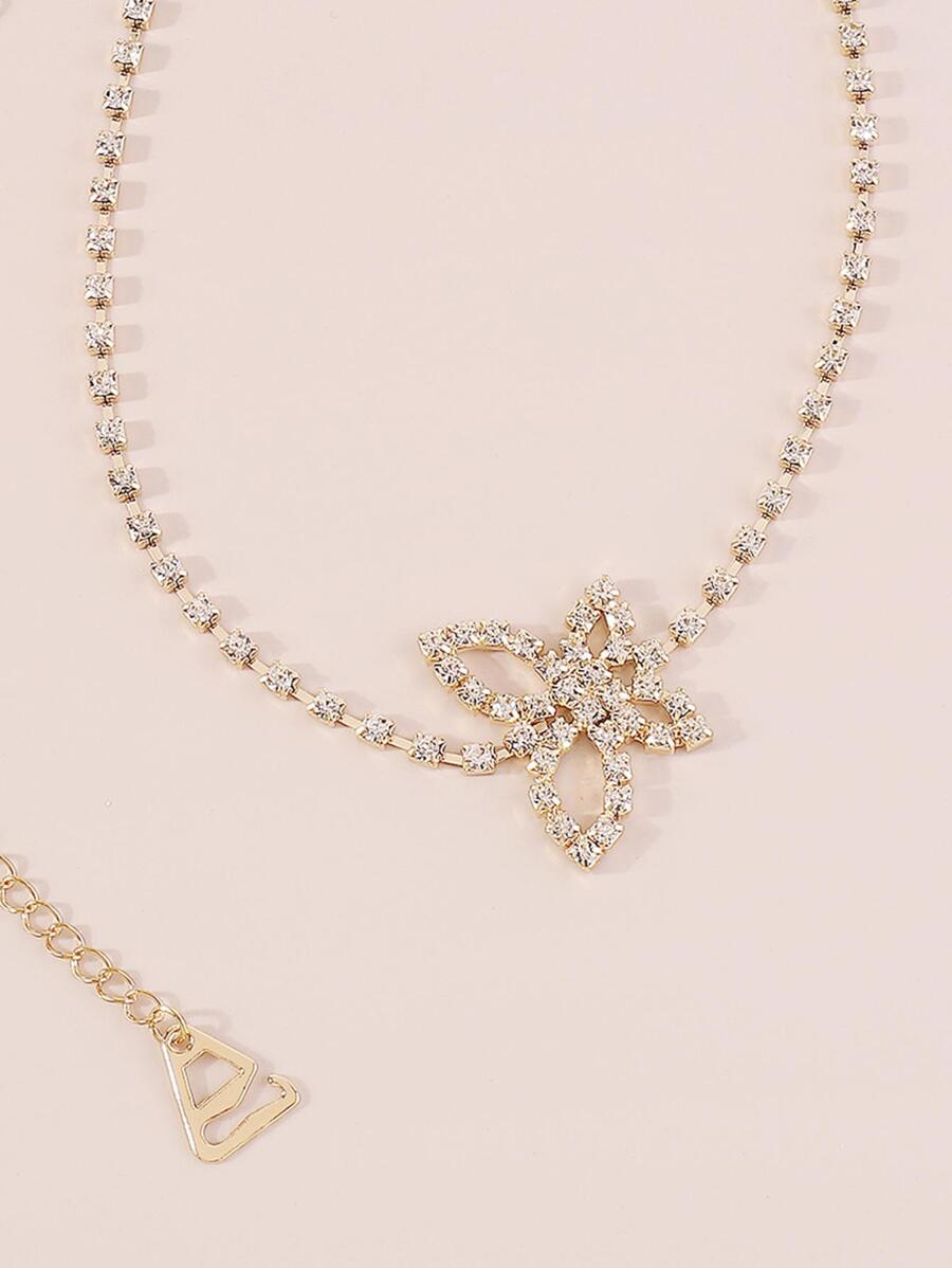15160 1b-019 Cadena para cuerpo con diamante de imitación con diseño de mariposa