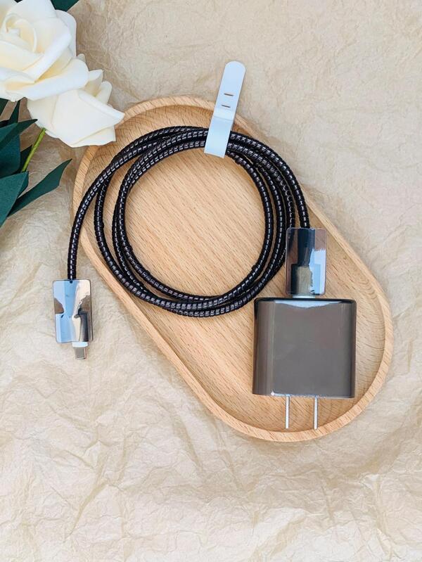 7470 b03-12 Set 4 piezas cabeza del cargador & 1,4m láser espiral Protector de cable de dato