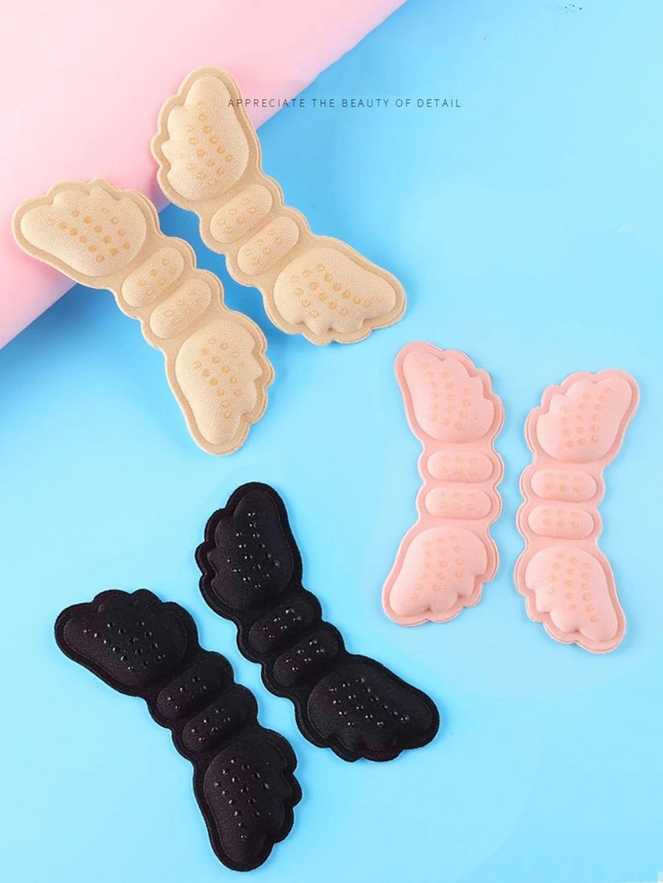 6111 1b-02-23 Tres par/paquete de almohadillas para el talón con función antideslizante y antirozaduras