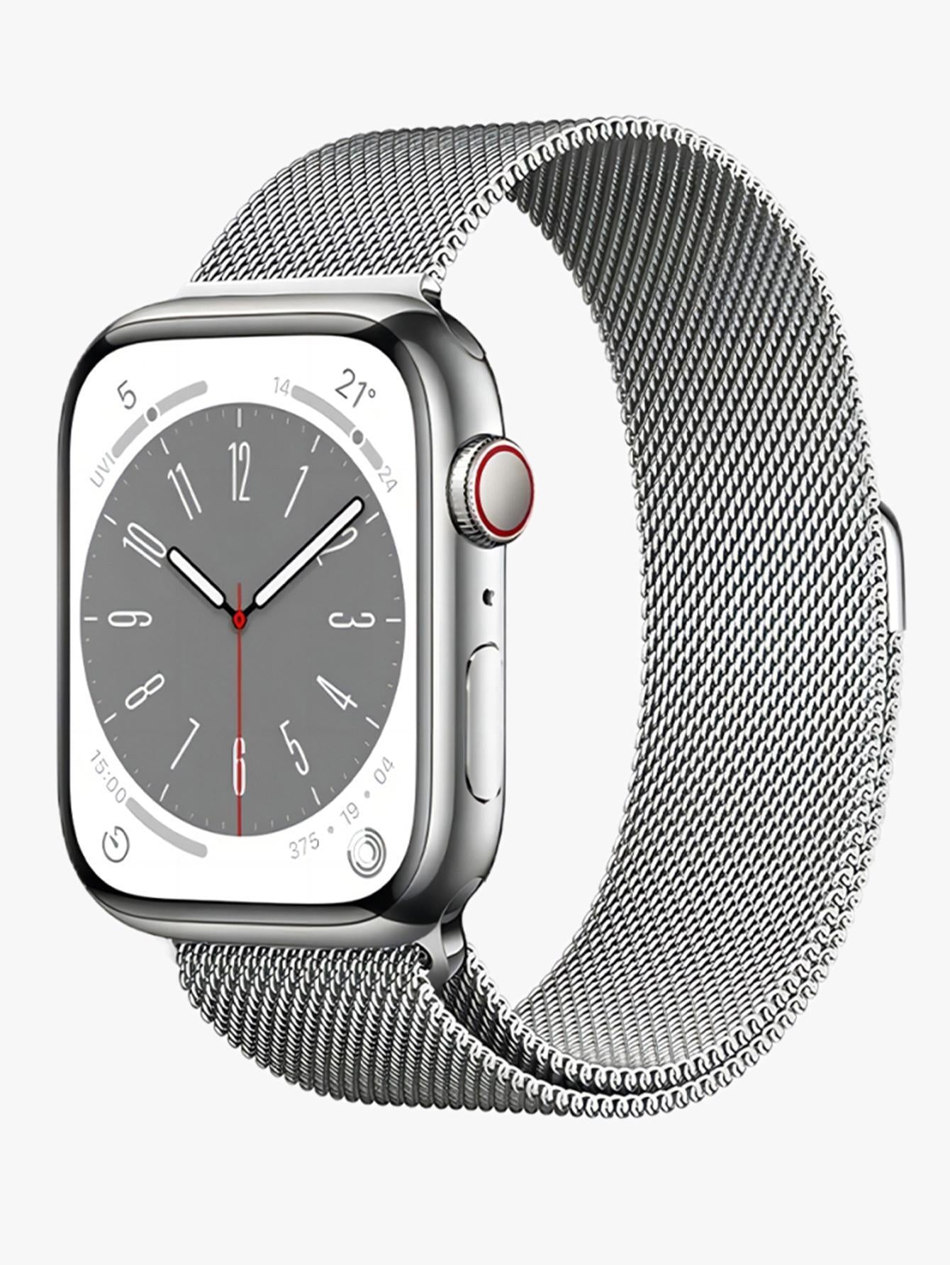 10706 2t-005 Una correa de bucle milanés de metal compatible con Apple Watch