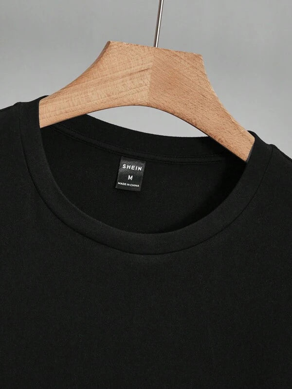 6990 a10-12 Shorts con camiseta con slogan & con estampado de árbol