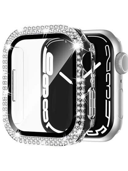 10691 1b-01-14 Funda compatible con Apple Watch con diseño de diamante de imitación