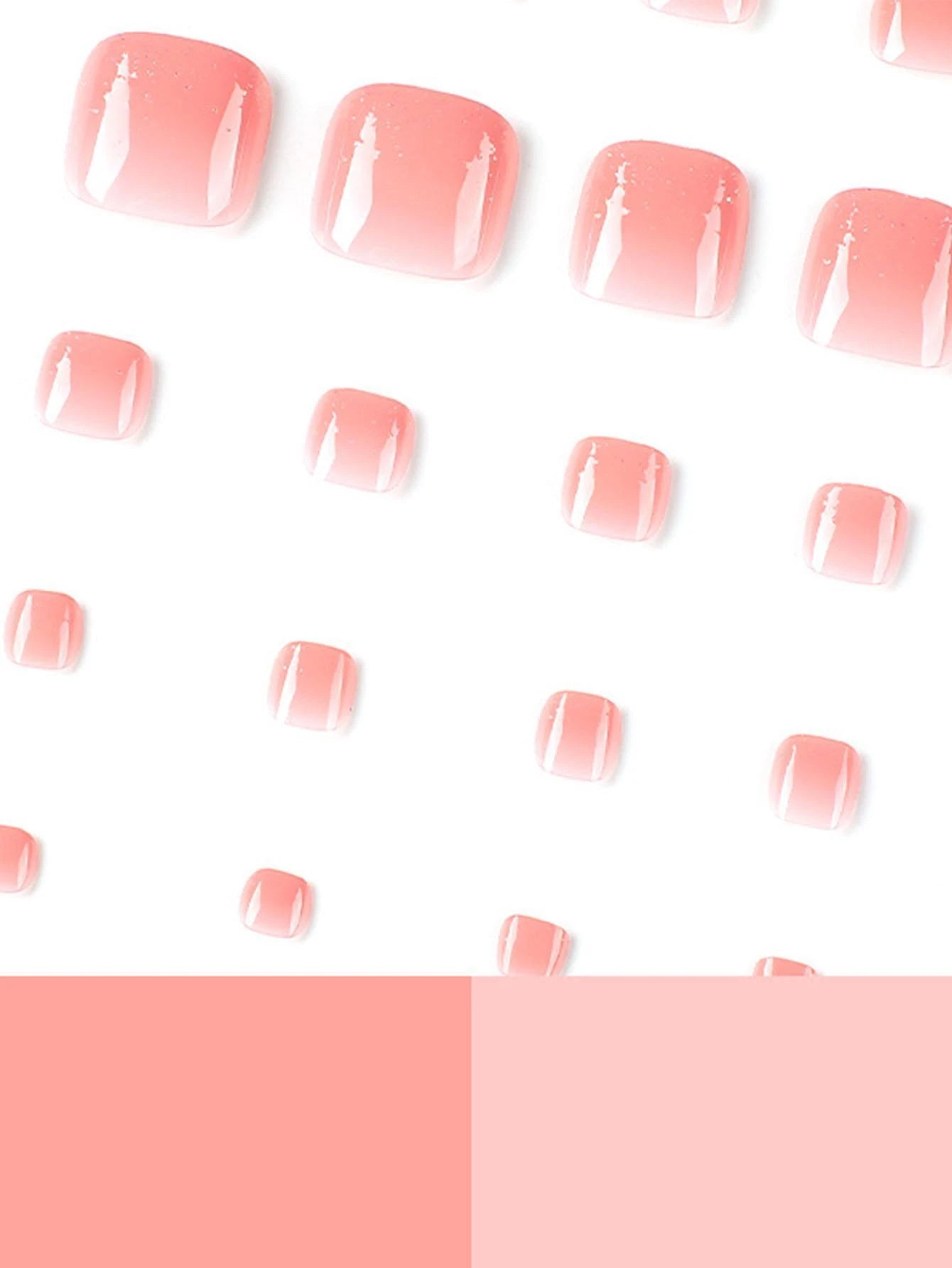 6079 1b-01-12 Kit de 24 piezas uñas postizas para pies