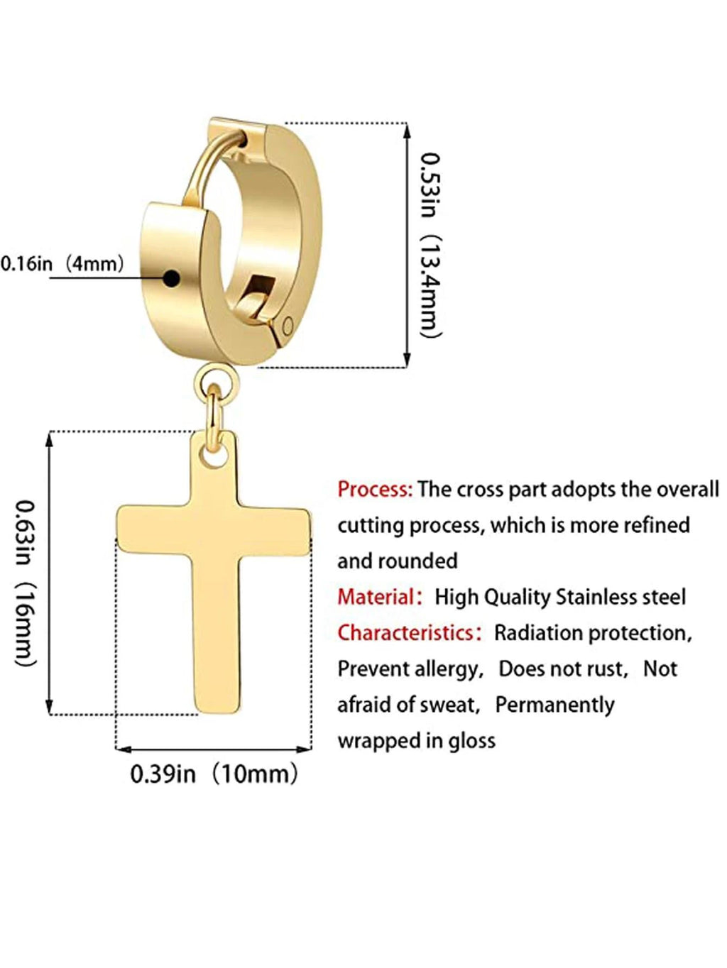 15379 1b-036 Pendientes punky 3 Pares