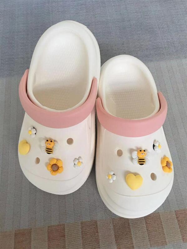 6736 a09-07 Set 10 piezas flor & diseño de abeja Decoraciones de zapatos