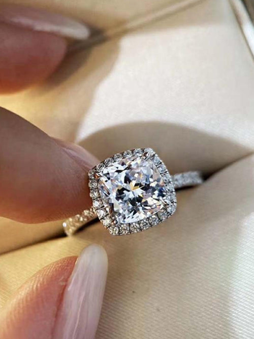 10597 1b-074 Anillo con diseño de diamante de imitación