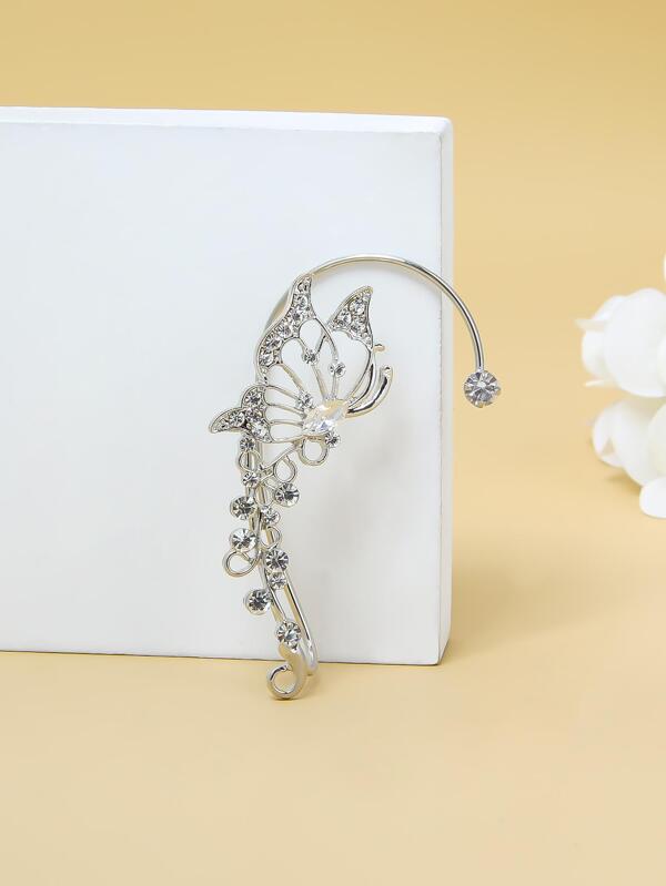 7833 b03-10 Una pieza pendiente con diamante de imitación con diseño de mariposa