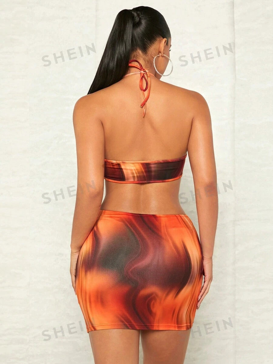 19180 1a-110 Vestido ajustado de tie dye 1 Pza