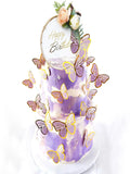 11752 1b-048 Decoración de pastel forma de mariposa 10 Pzas