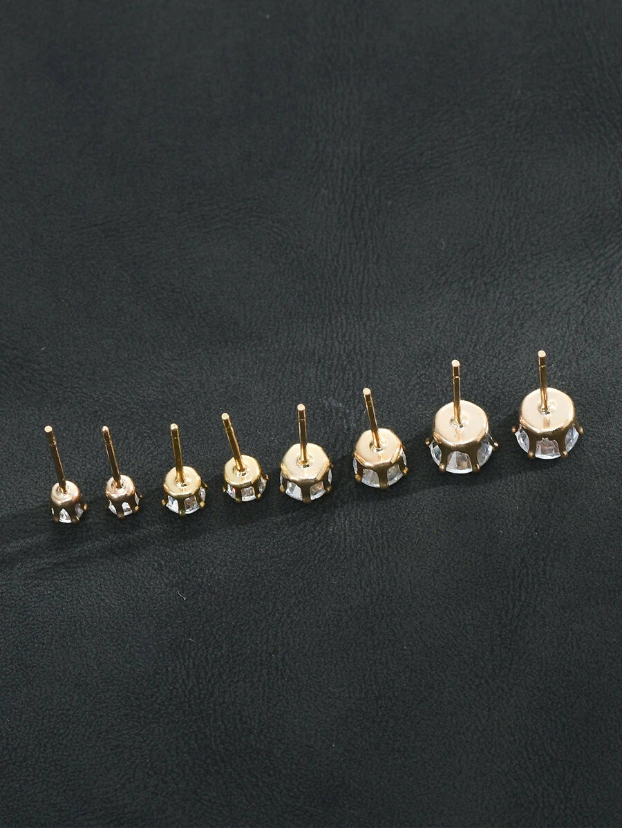 9060 b01-28 Set Pendientes 4 pares minimalista
