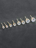 9060 b01-28 Set Pendientes 4 pares minimalista