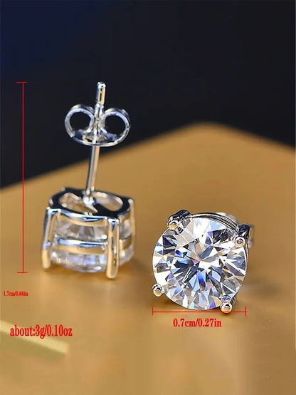 11354 B03-12 1 Par De Pendientes De Botón Elegantes Y Clásicos Para Fiesta De Hombres De Moda Europea Y Americana Con Piedra Cuadrada Cz Incrustada En Cobre Dorado