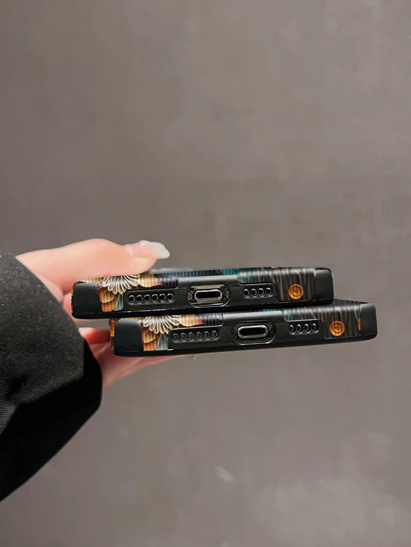 3876 2t-014 Funda para móvil montaña patrón