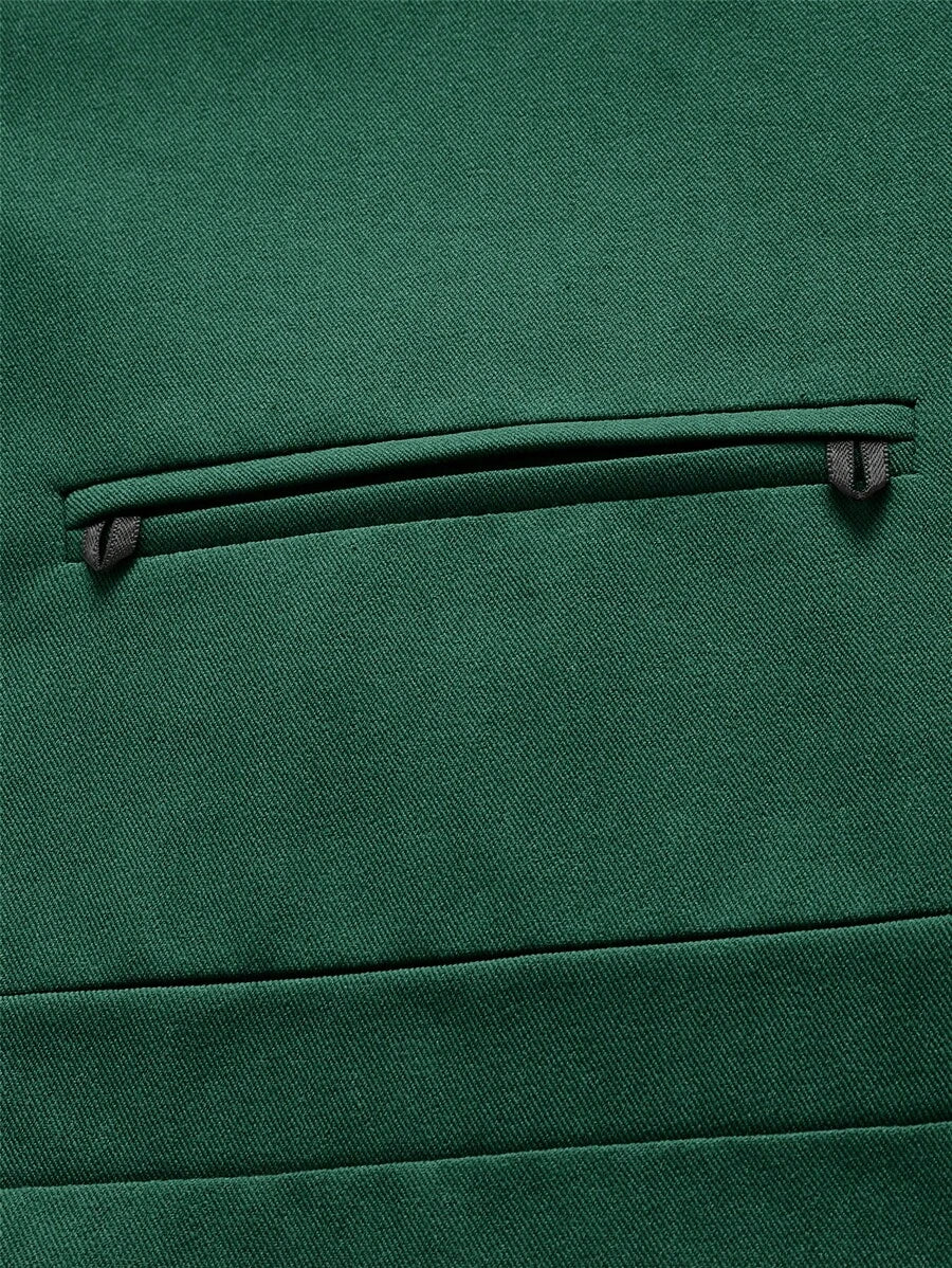 9187 1t-002 Chaleco con diseño de cadena con botón delantero