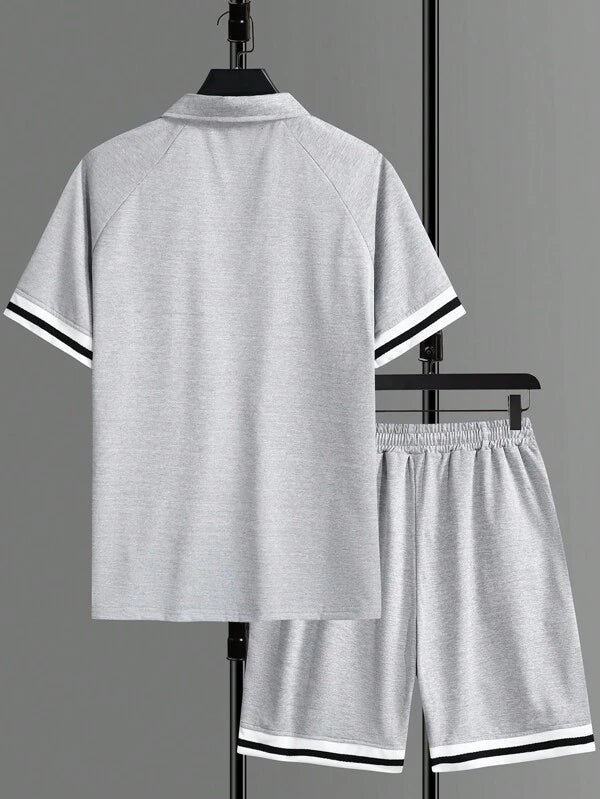 7721 a08-04 Camisa polo & de cintura con cordón Shorts