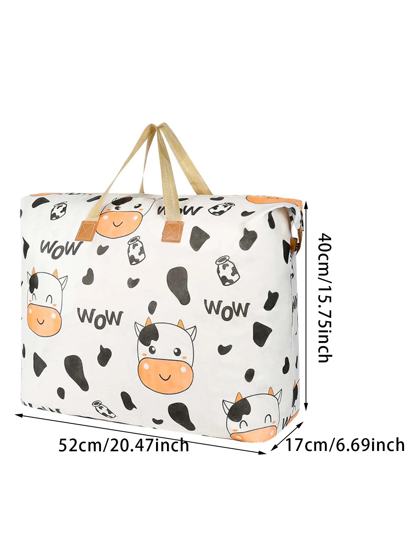 10355 1t-002 Bolsa De Almacenamiento De Gran Capacidad Y Con Diseño De Vaca