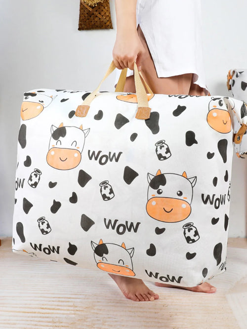 10355 1t-002 Bolsa De Almacenamiento De Gran Capacidad Y Con Diseño De Vaca