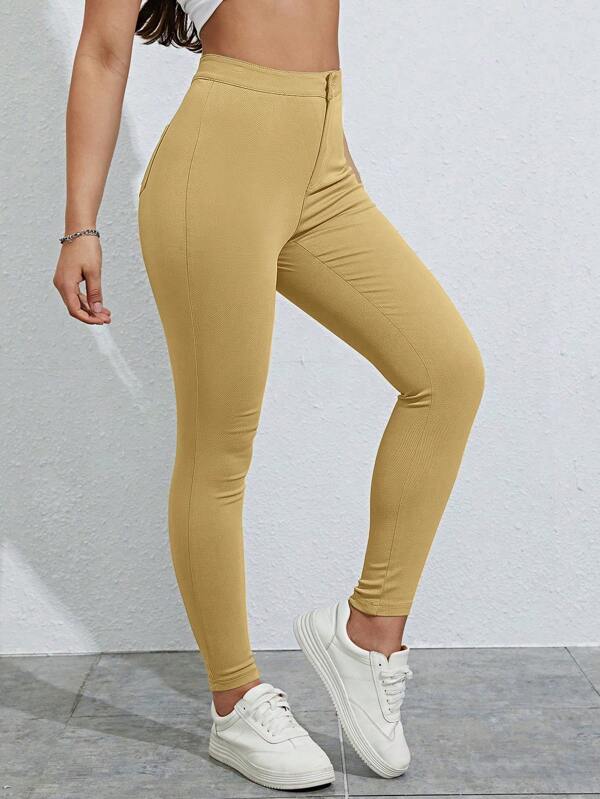 7530 1t-007 Jeans unicolor delgado crop