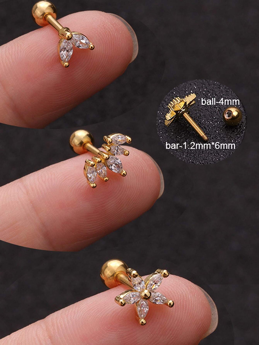 14306 1b-05-13 Pendientes 3 Pzas