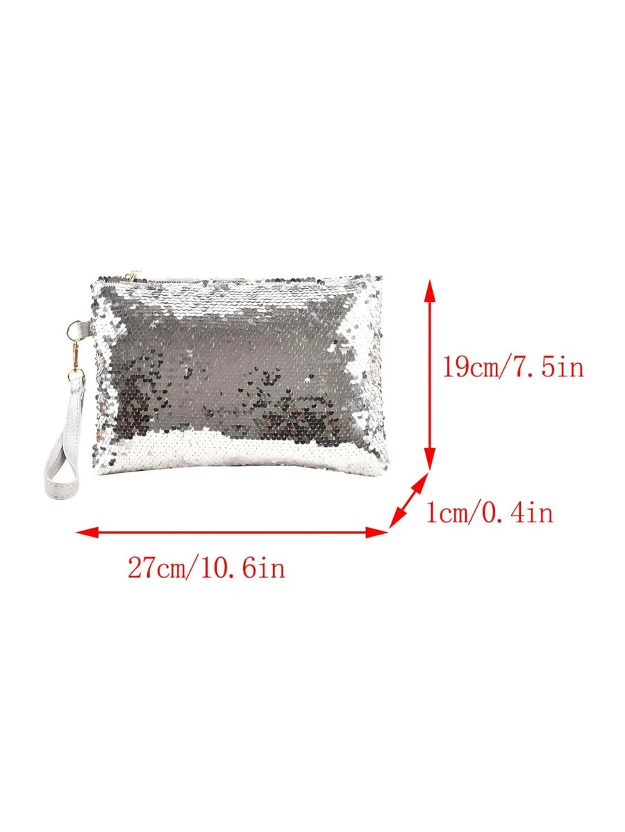 14810 1t-002 Bolsa De Cosméticos Brillante Bordada