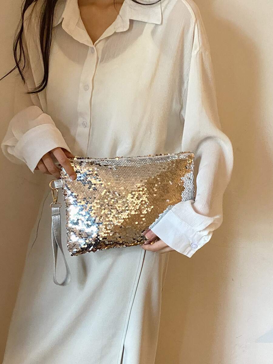 14810 1t-002 Bolsa De Cosméticos Brillante Bordada