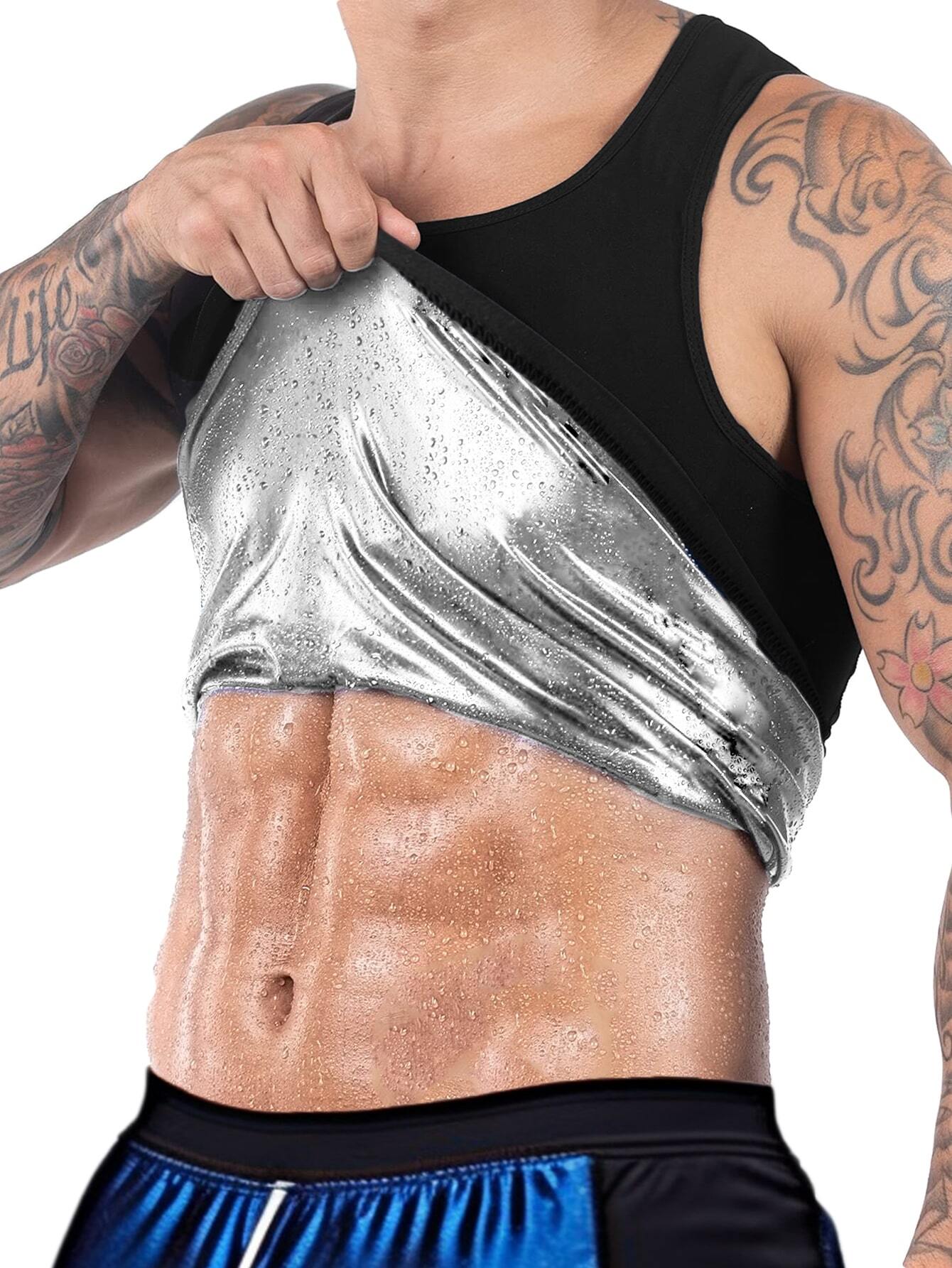 6123 1a-026 Chaleco ejercicio Top tank Cinturica para hombres compresión ejercicio mejorando