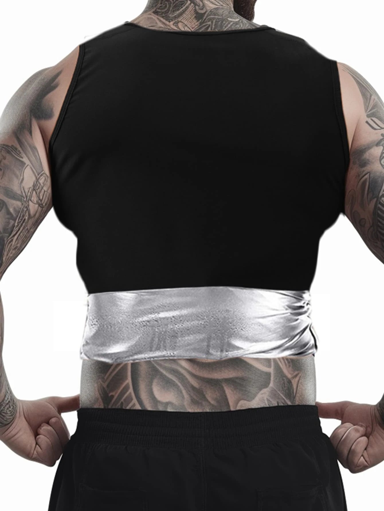 6123 1a-026 Chaleco ejercicio Top tank Cinturica para hombres compresión ejercicio mejorando