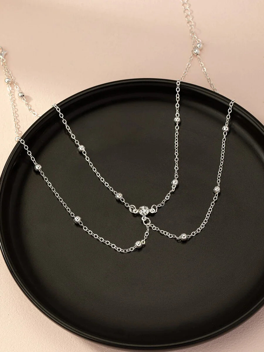 10268 1b-001 Una Pieza De Cadena De Tobillo Y Cadena Corporal Con Cuentas Para Mujeres