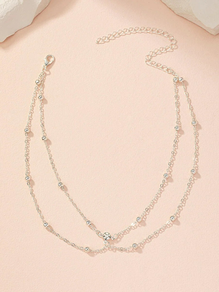 10268 1b-001 Una Pieza De Cadena De Tobillo Y Cadena Corporal Con Cuentas Para Mujeres