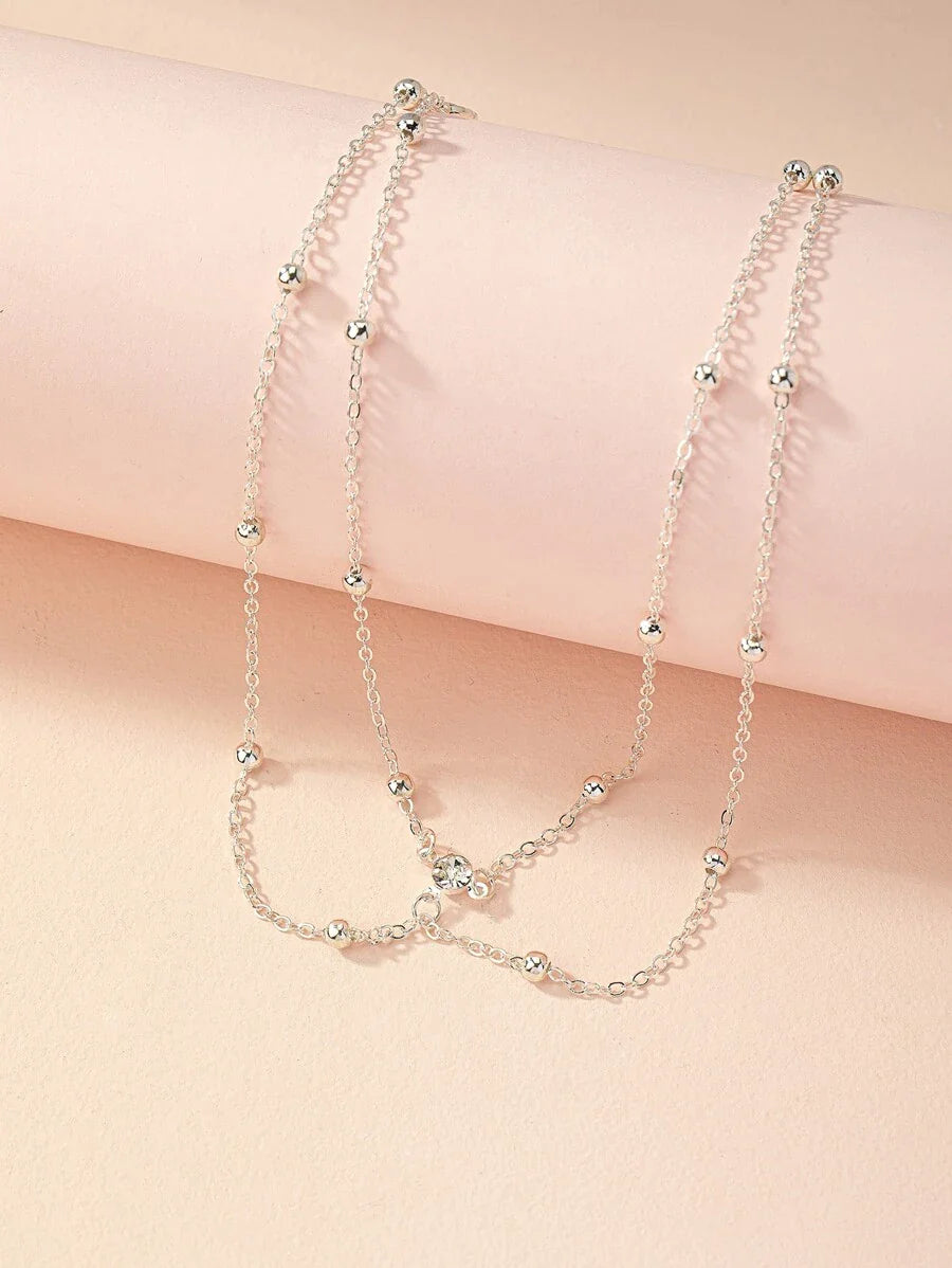 10268 1b-001 Una Pieza De Cadena De Tobillo Y Cadena Corporal Con Cuentas Para Mujeres