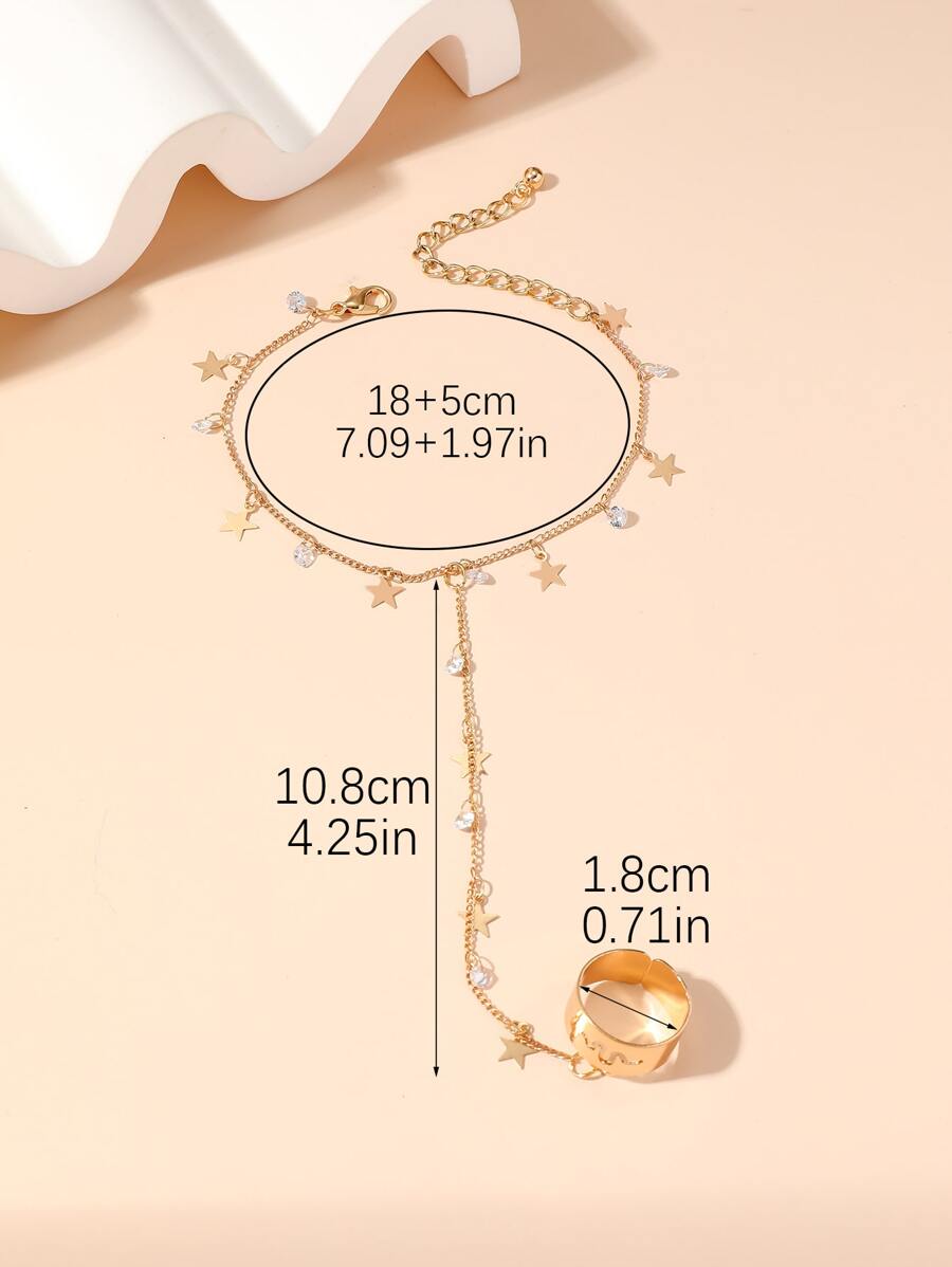 9477 1b-030 pulsera de cadena de mano para mujeres