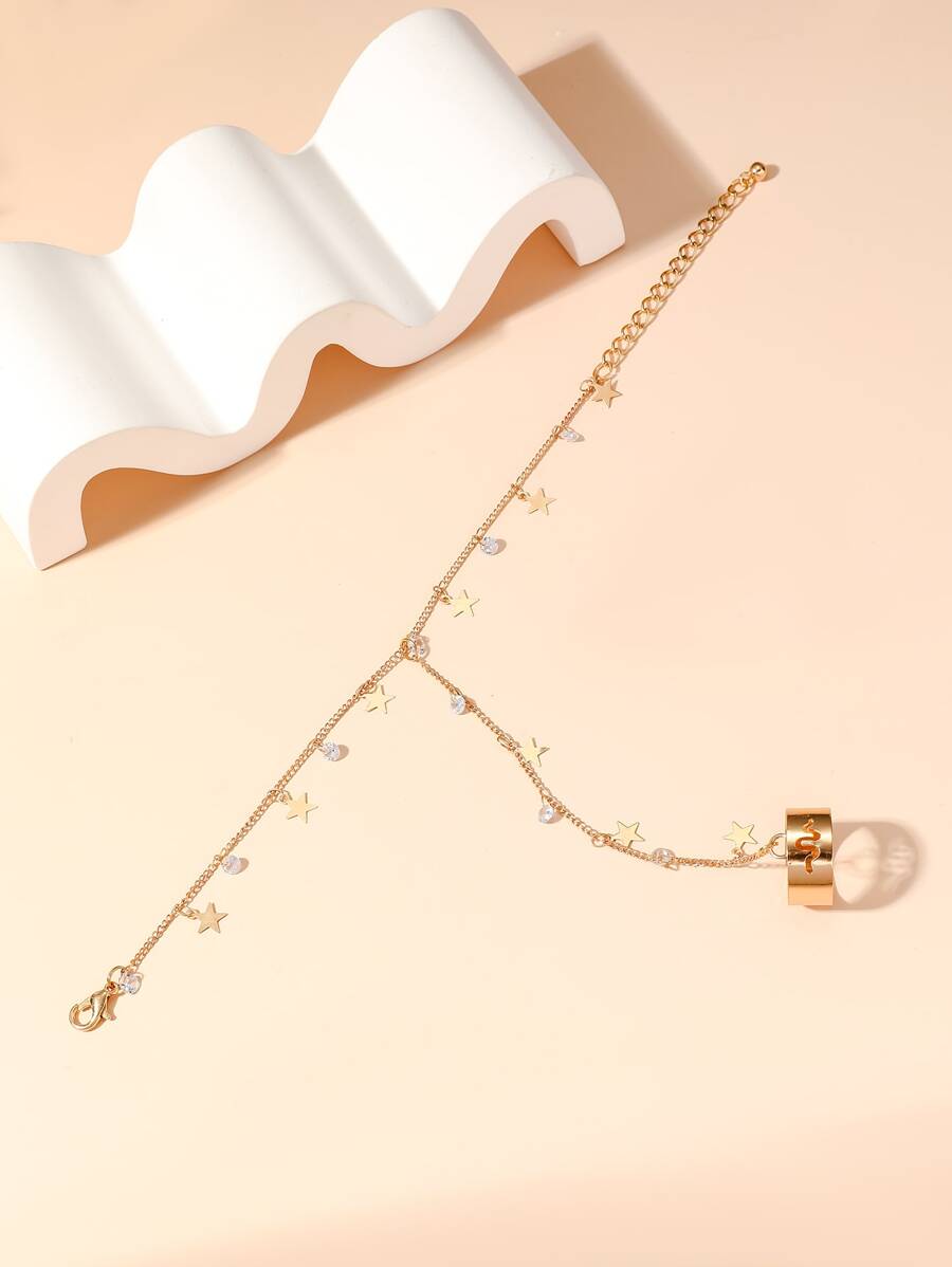 9477 1b-030 pulsera de cadena de mano para mujeres