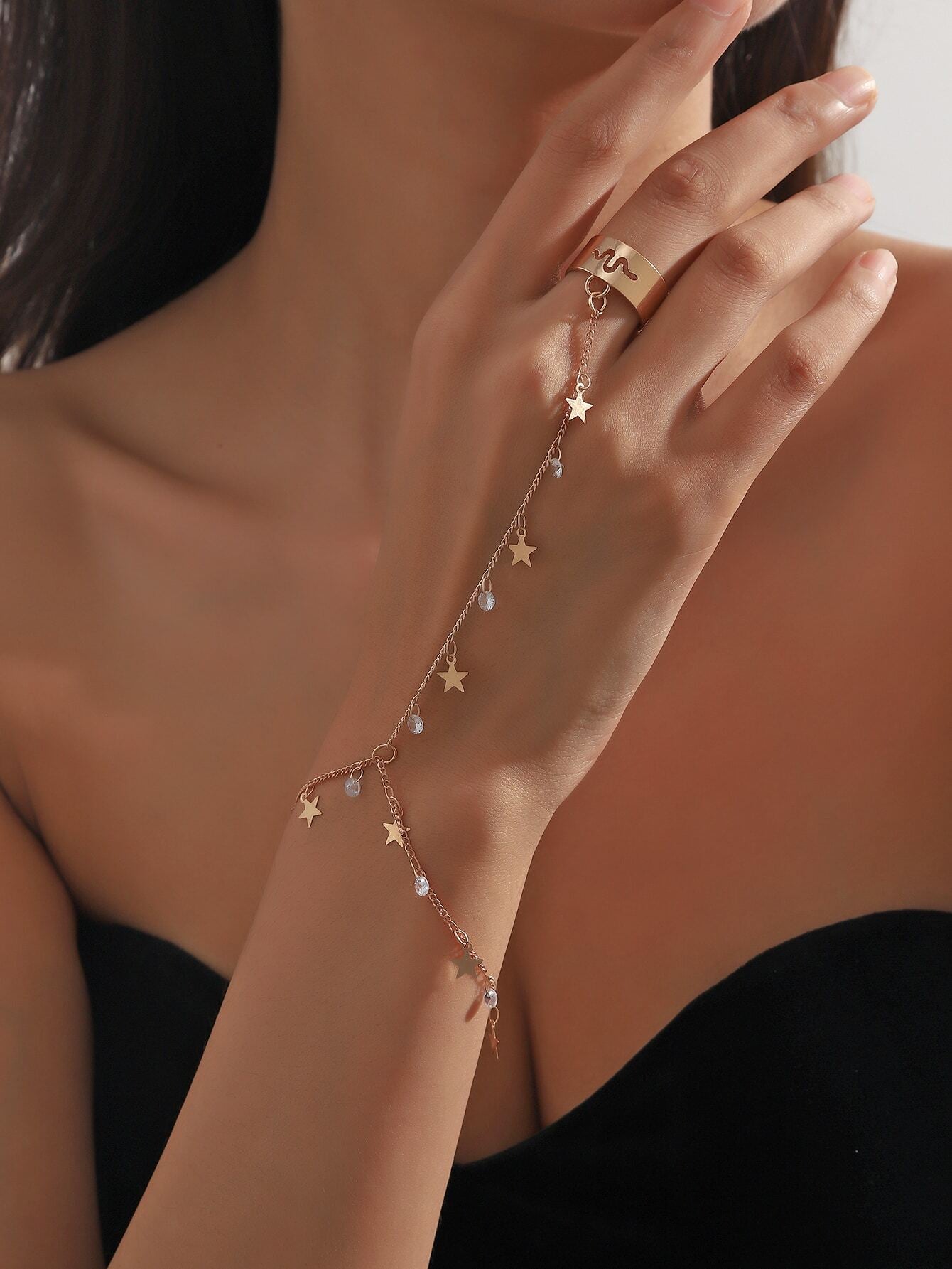 9477 1b-030 pulsera de cadena de mano para mujeres