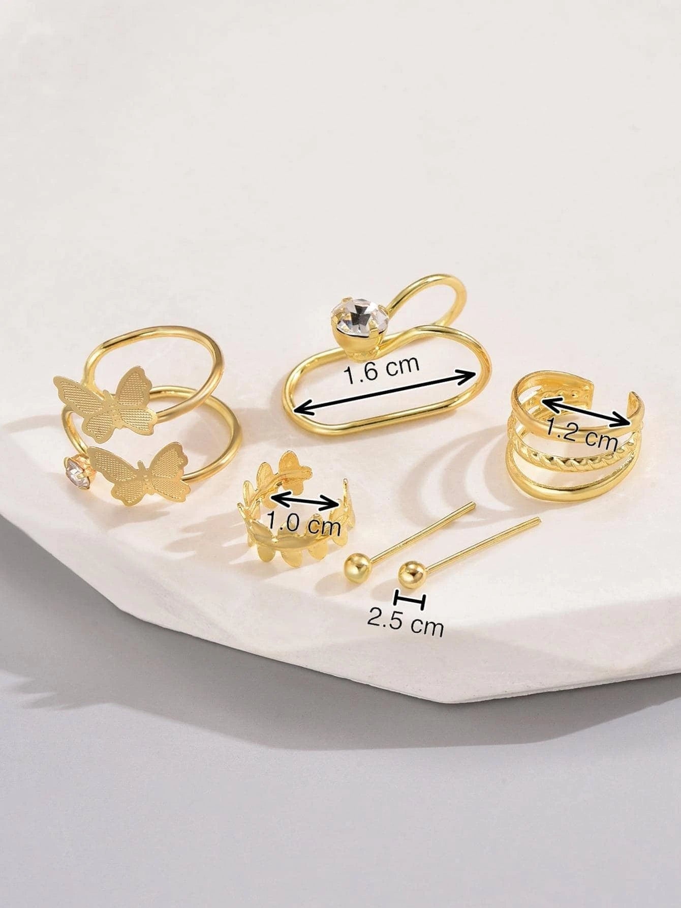 15382 2b-01-04  Pendientes 6 Pzas