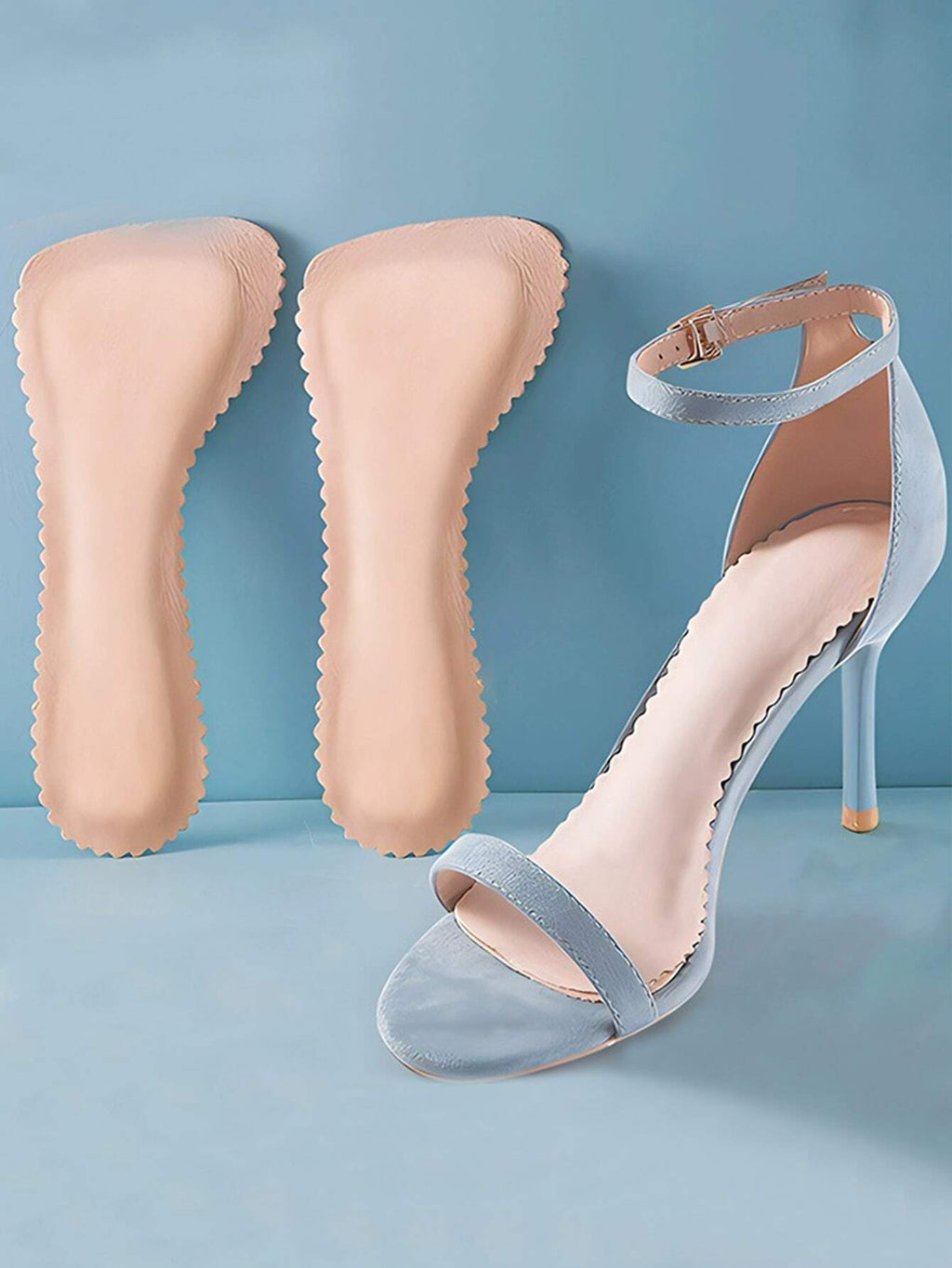 7303 1b-02-13 Almohadilla para zapatos beige para sandalias