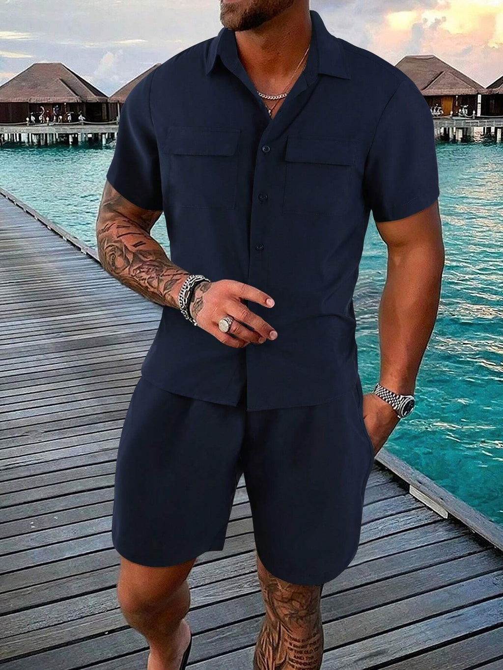 17465 1a-115 Conjunto Camisa & Shorts